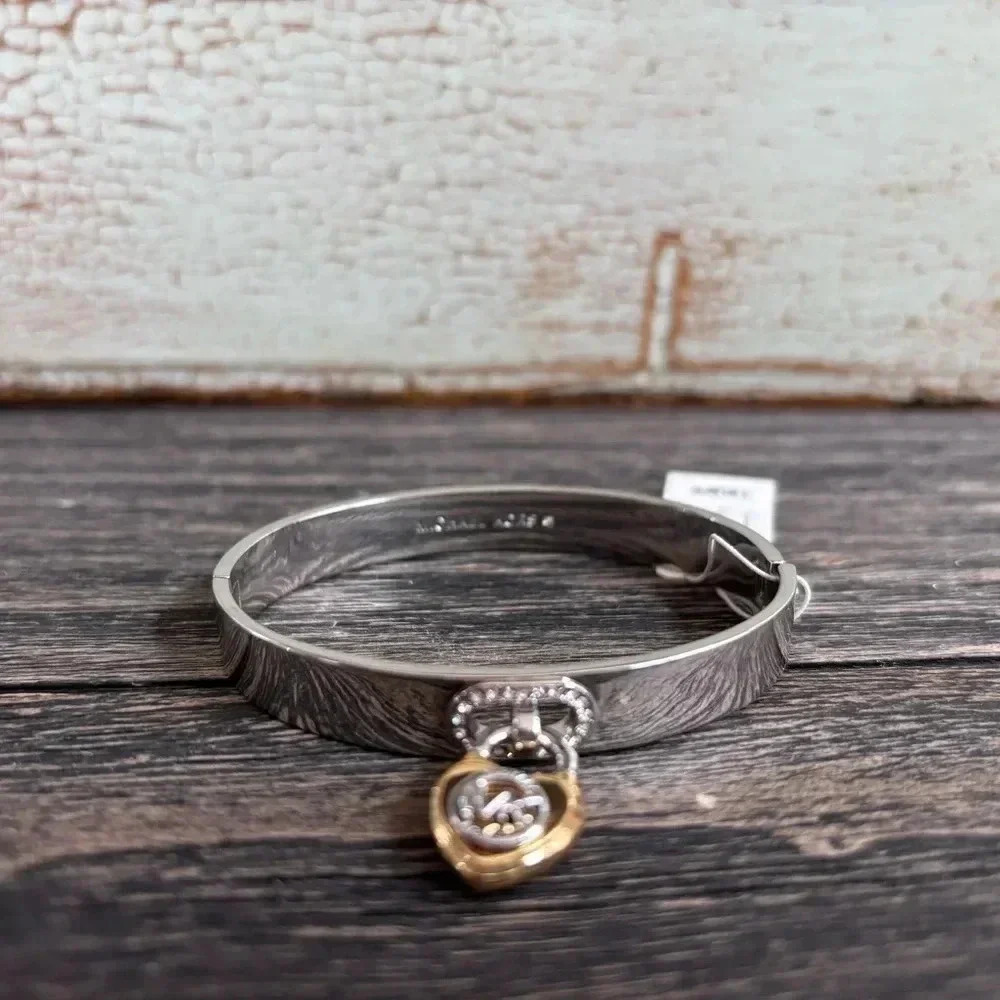 NWT  Michael Kors Heart & Rhinestone Bracelet